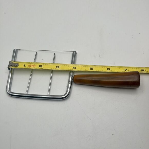 Vintage Wire Cheese Slicer Stainless Steel Bakelite Handle Charcuterie Board EUC - Picture 4 of 16